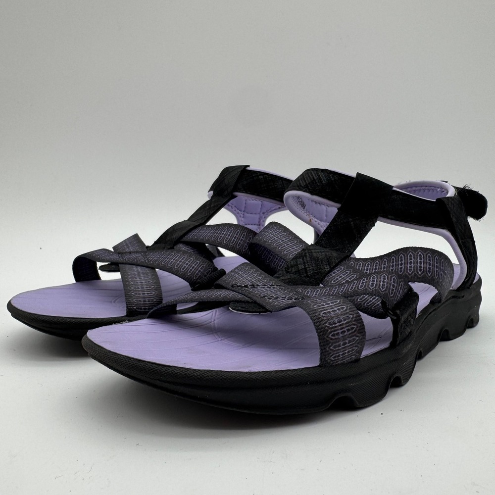 JSport Kaia Sport Sandals Women's Size 8 Black Purple Adjustable Strap